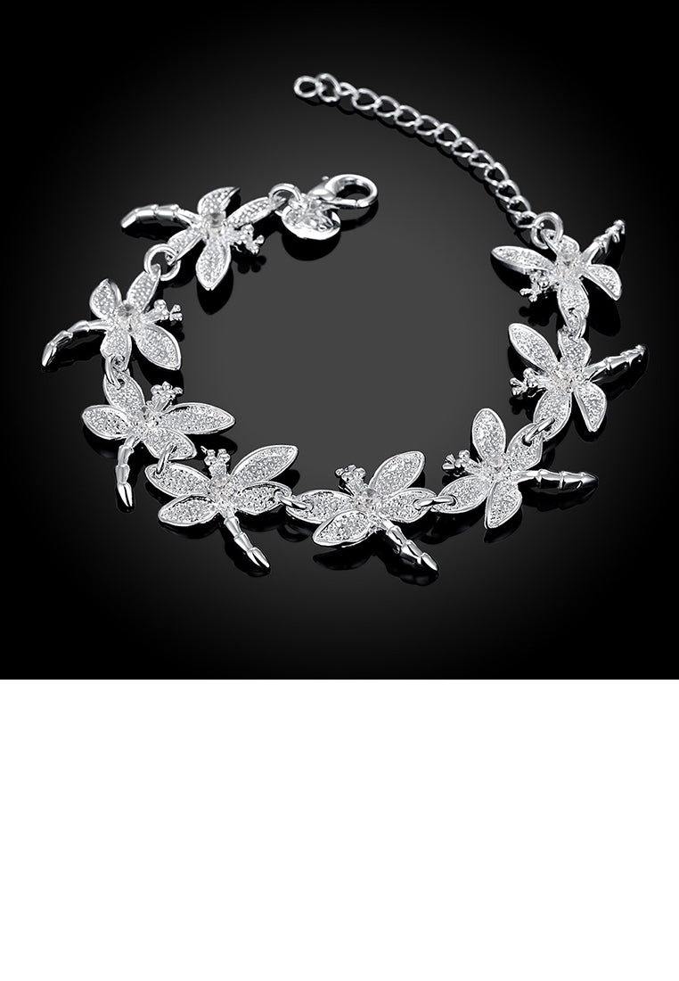 Elegant Dragonfly Bracelet with Austrian Element Crystal