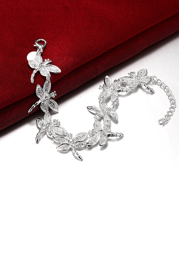 Elegant Dragonfly Bracelet with Austrian Element Crystal