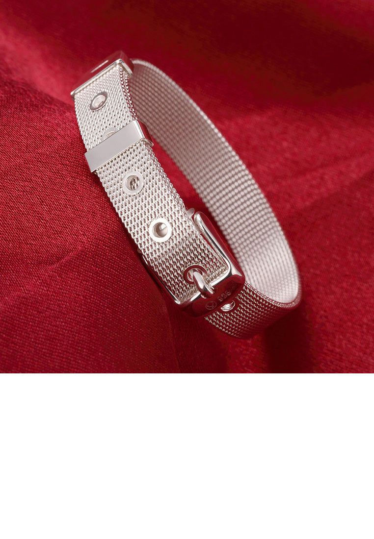 Simple and Fashion 10mm Mesh Strap Geometric Bracelet