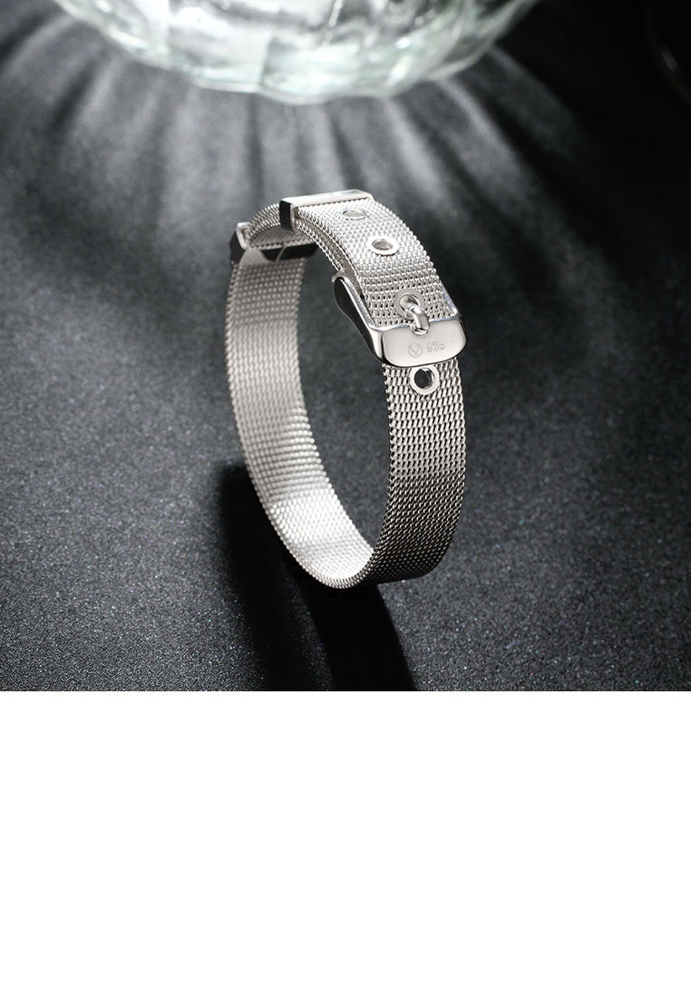 Simple and Fashion 10mm Mesh Strap Geometric Bracelet