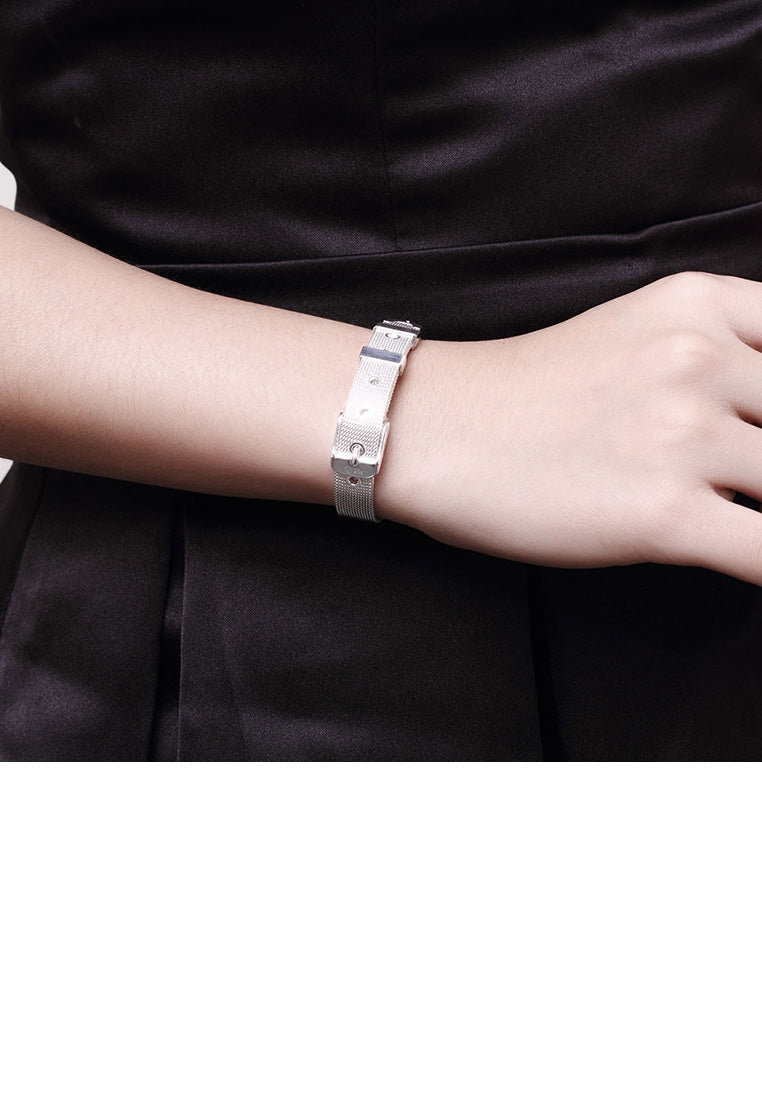 Simple and Fashion 10mm Mesh Strap Geometric Bracelet