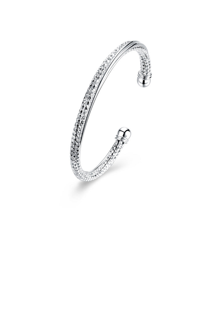 Fashion Elegant Geometric Textured Bangle