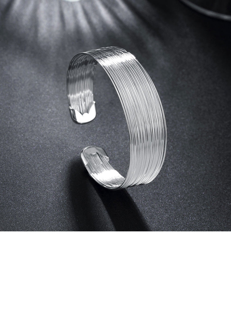 Fashion Exaggerated Line Wide Bangle