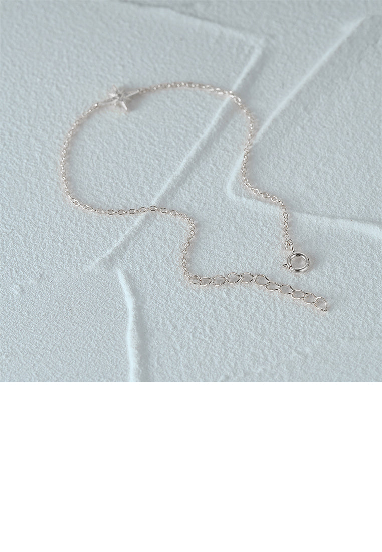 925 Sterling Silver Simple Fashion Star Bracelet with Cubic Zirconia - Luxurious Look
