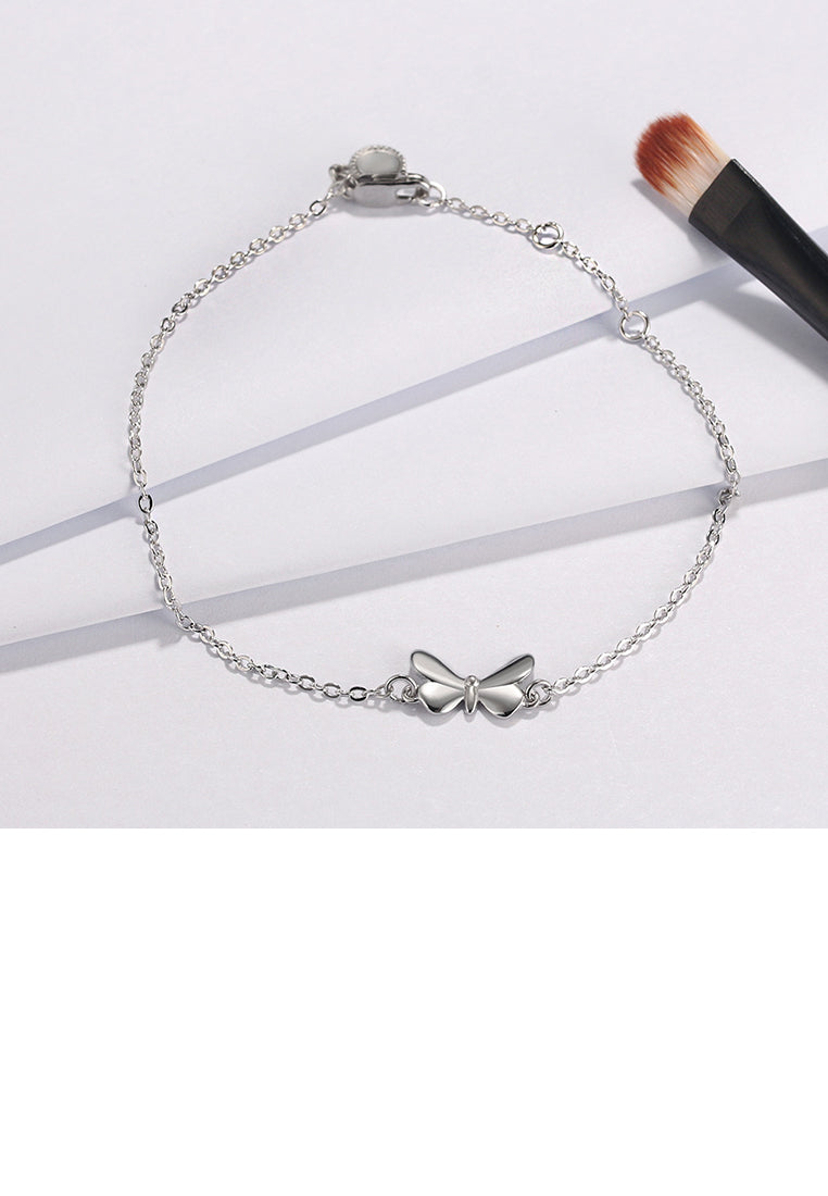 925 Sterling Silver Fashion Simple Butterfly Bracelet