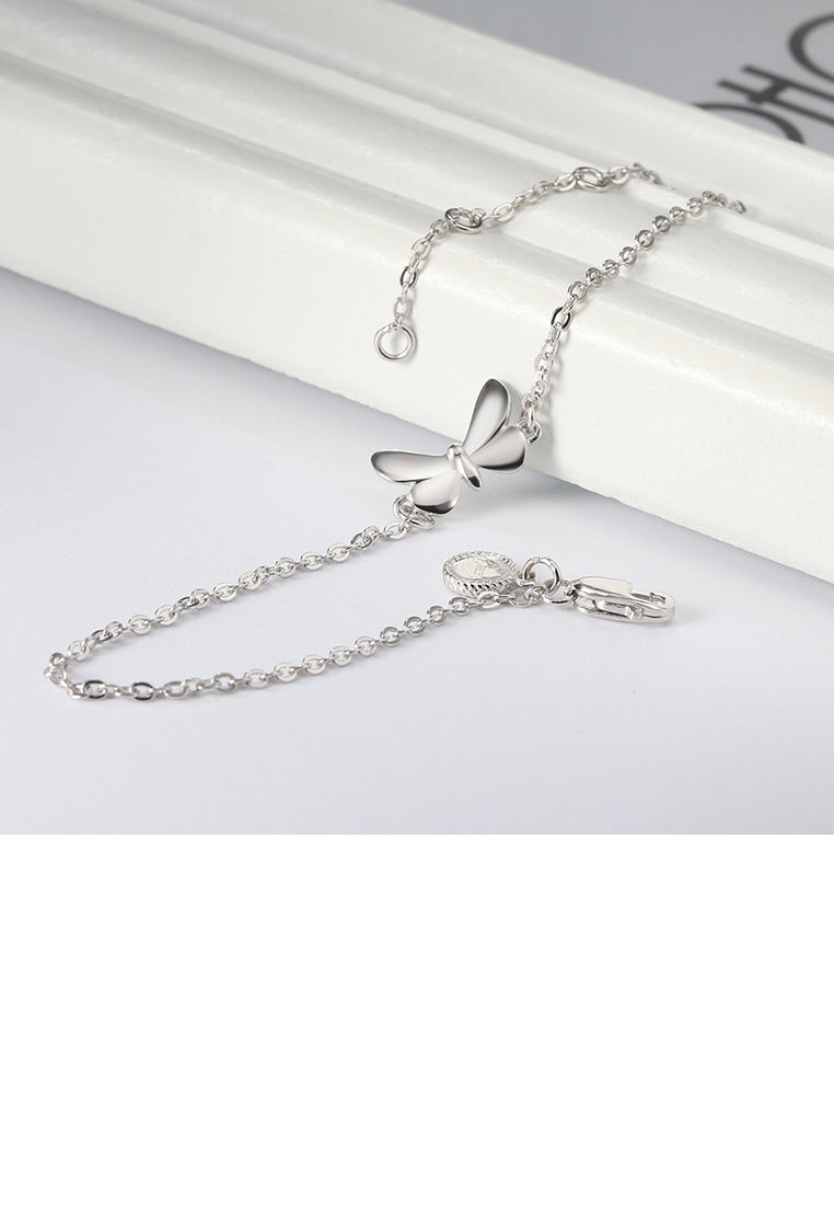 925 Sterling Silver Fashion Simple Butterfly Bracelet