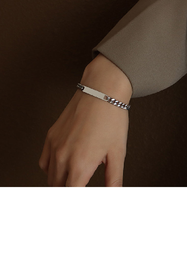 Fashion Simple 316L Stainless Steel Geometric Bar Chain Bracelet
