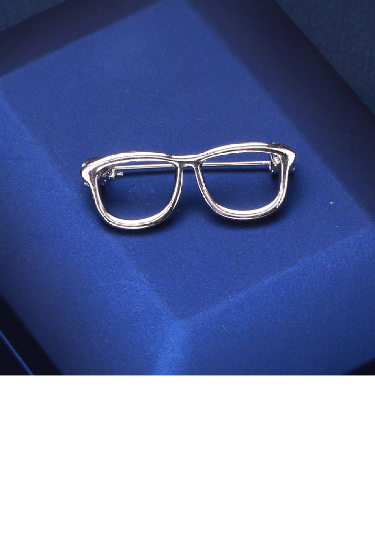 Simple Personality Glasses Shape Brooch