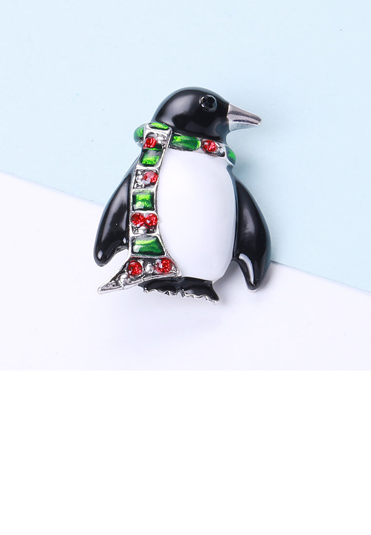 Simple and Cute Bib Penguin Brooch
