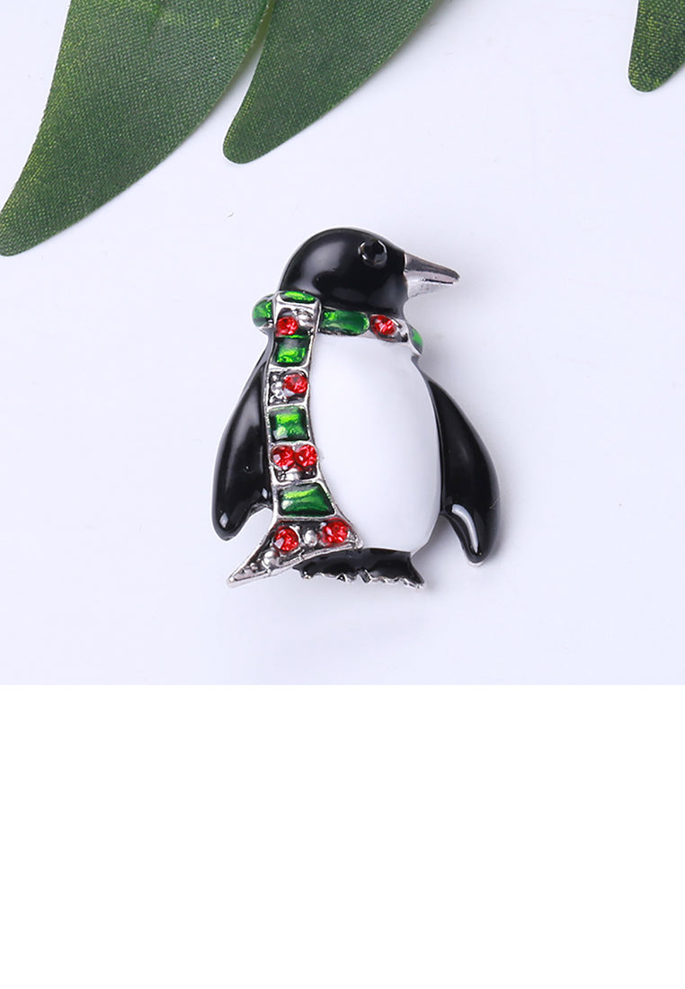 Simple and Cute Bib Penguin Brooch