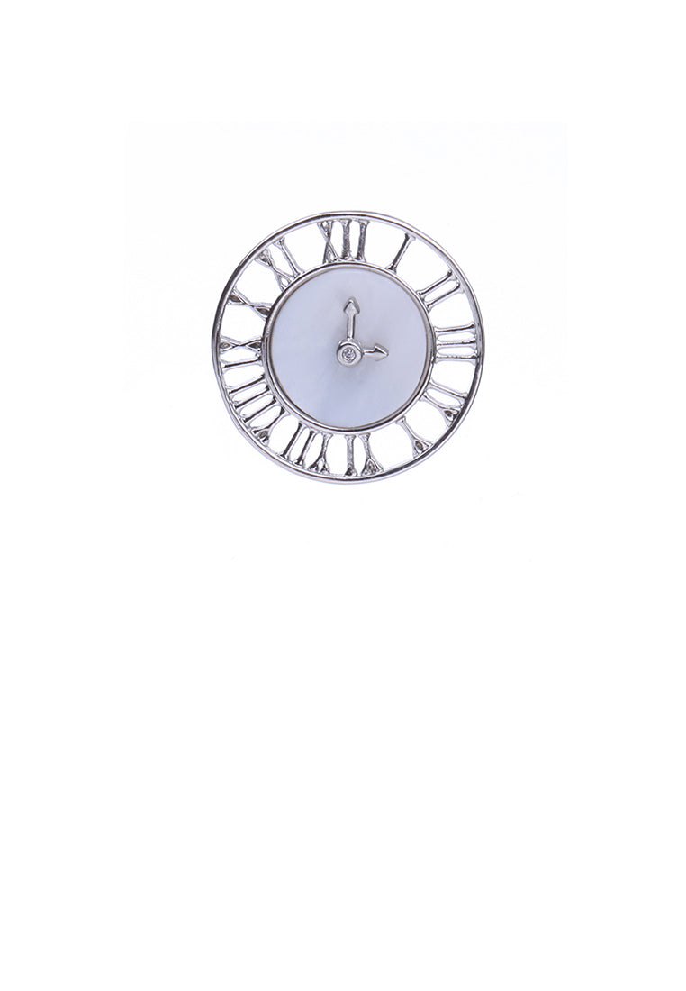 Fashion Simple Clock Roman Numeral Brooch