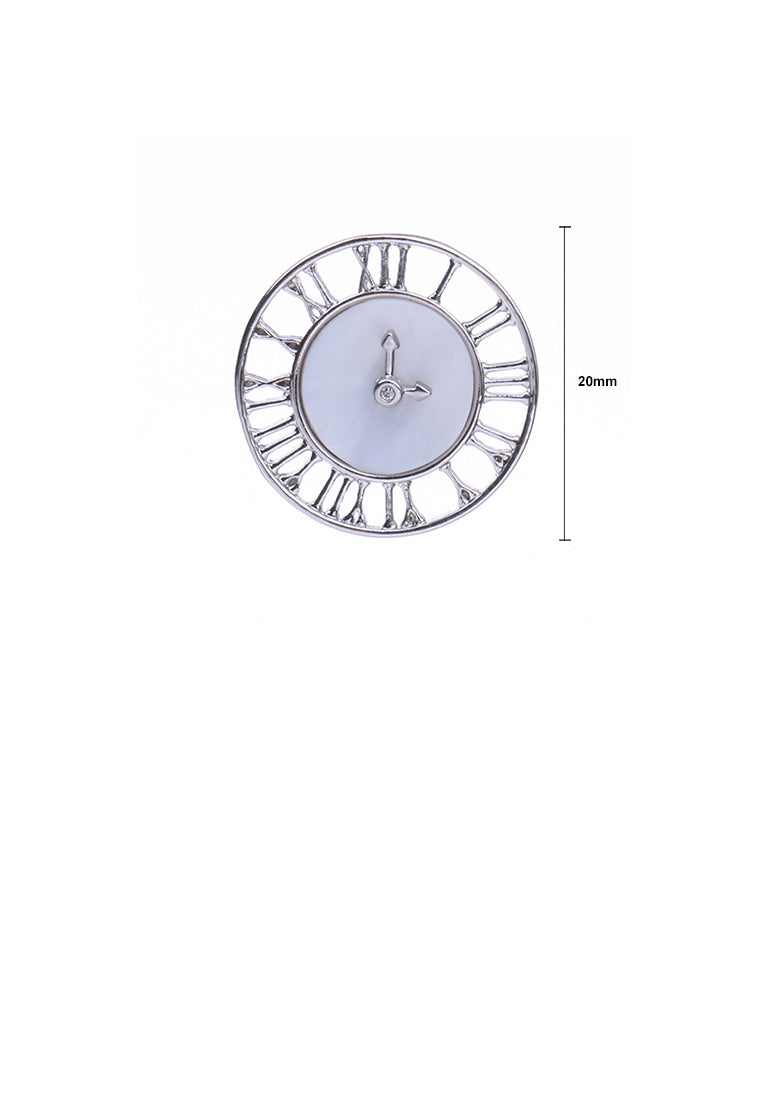 Fashion Simple Clock Roman Numeral Brooch