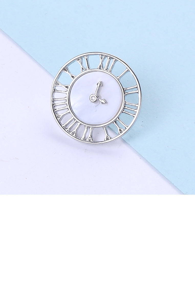 Fashion Simple Clock Roman Numeral Brooch
