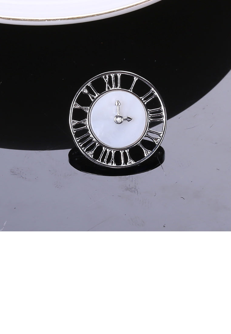 Fashion Simple Clock Roman Numeral Brooch