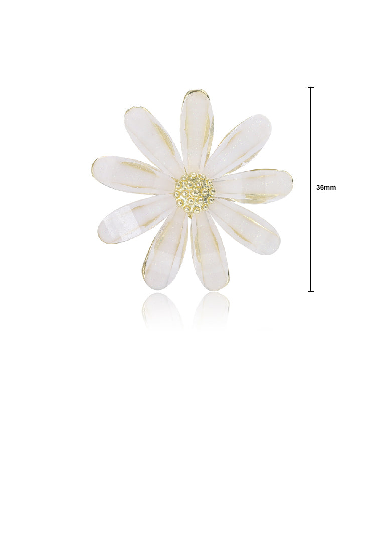 Simple Fashion Plated Gold Flower Brooch