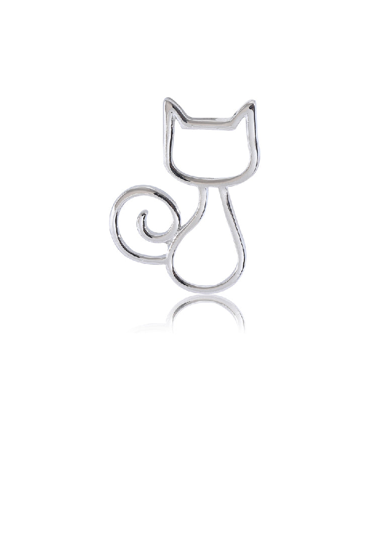 Simple and Cute Hollow Cat Brooch