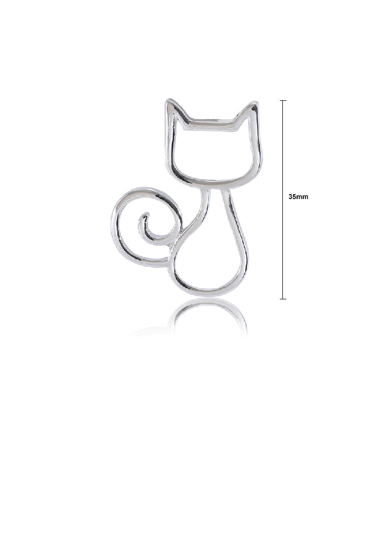 Simple and Cute Hollow Cat Brooch