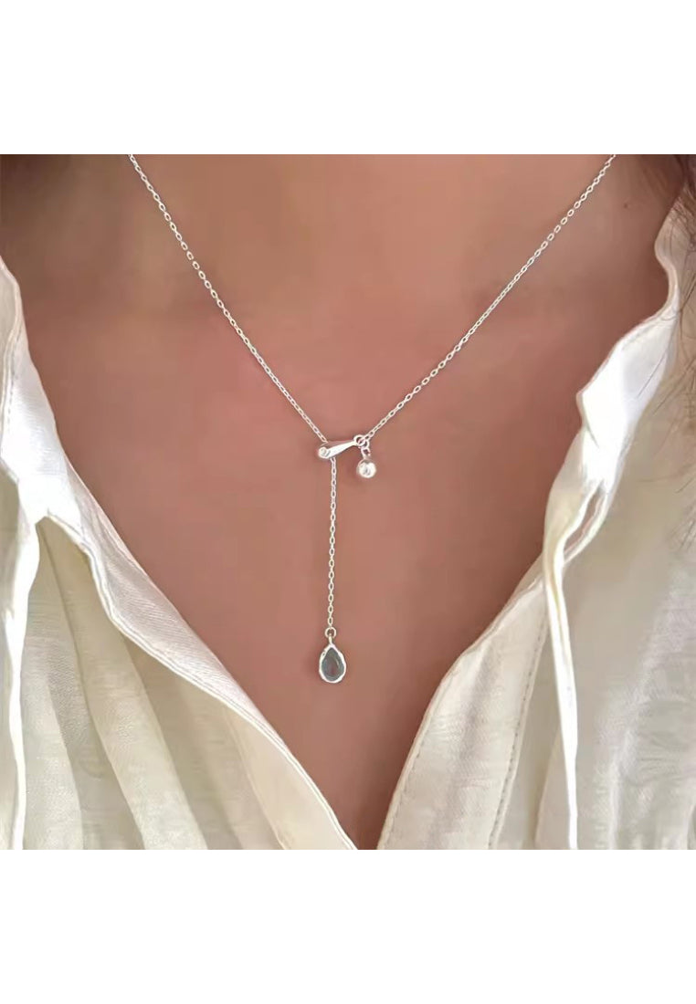 925 Sterling Silver Badminton Pendant with Austrian Element Crystal and Necklace