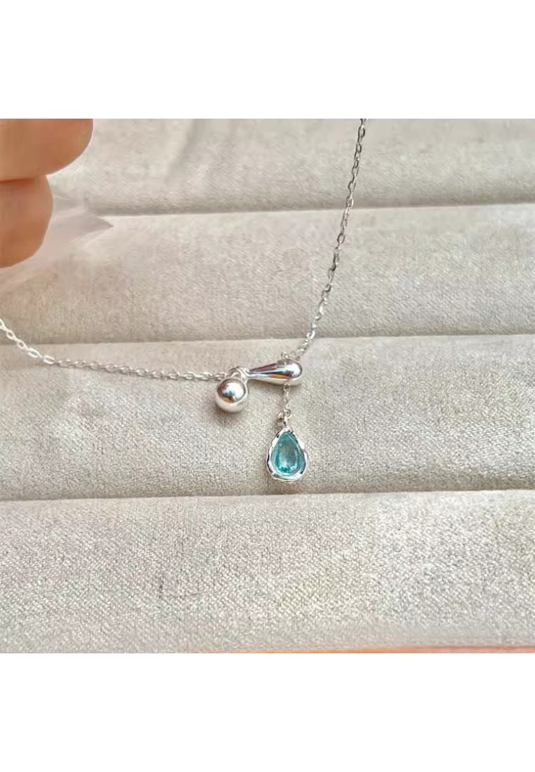 925 Sterling Silver Badminton Pendant with Austrian Element Crystal and Necklace