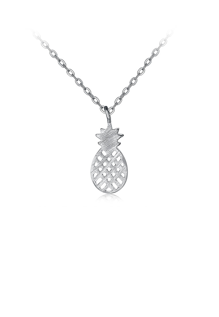 925 Sterling Silver Creative Personality Small Pineapple Pendant with Necklace