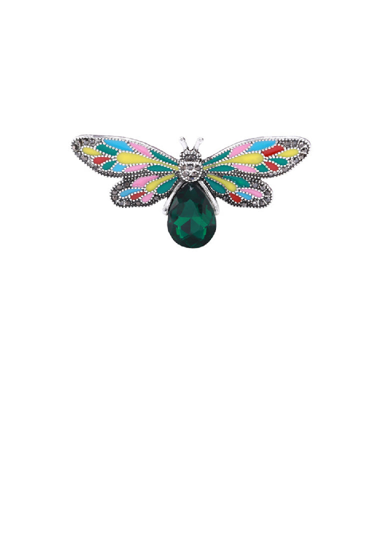 Fashion Temperament Colorful Bee Brooch with Cubic Zirconia - Luxurious Look