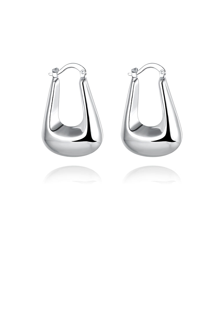 Simple and Elegant Geometric Hollow Square Earrings