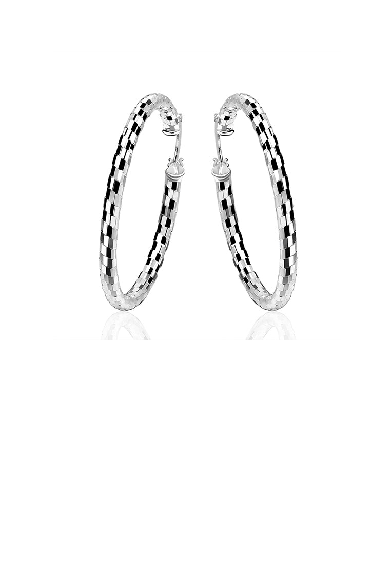 Simple and Elegant Geometric Circle Striped Earrings