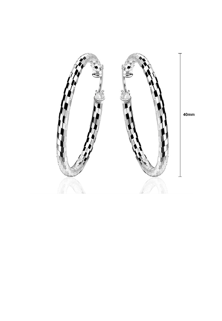 Simple and Elegant Geometric Circle Striped Earrings