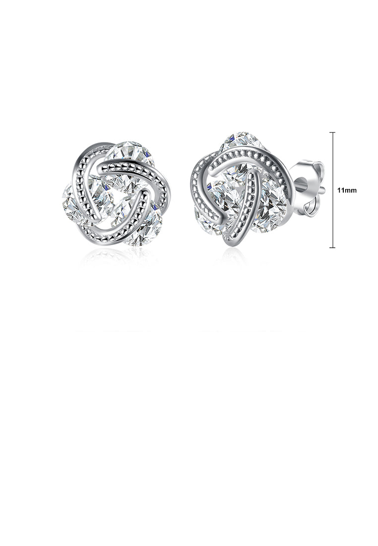 Fashion and Elegant Spherical Cubic Zircon Stud Earrings