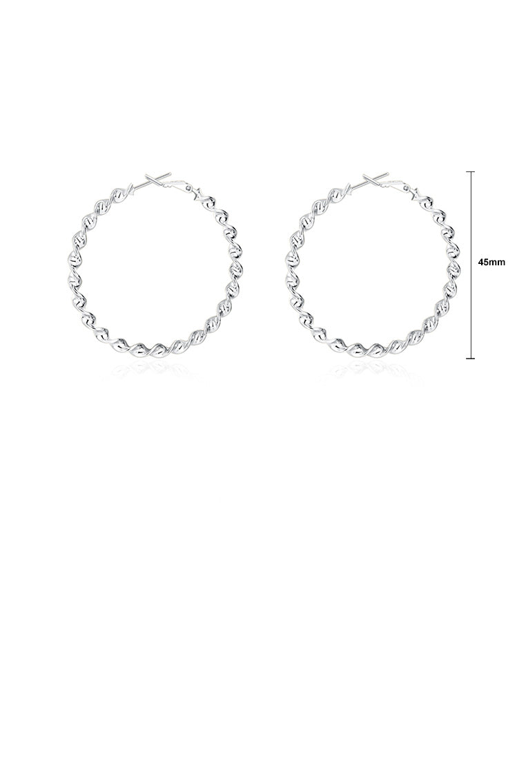 Simple and Fashion Round Twist Earrings