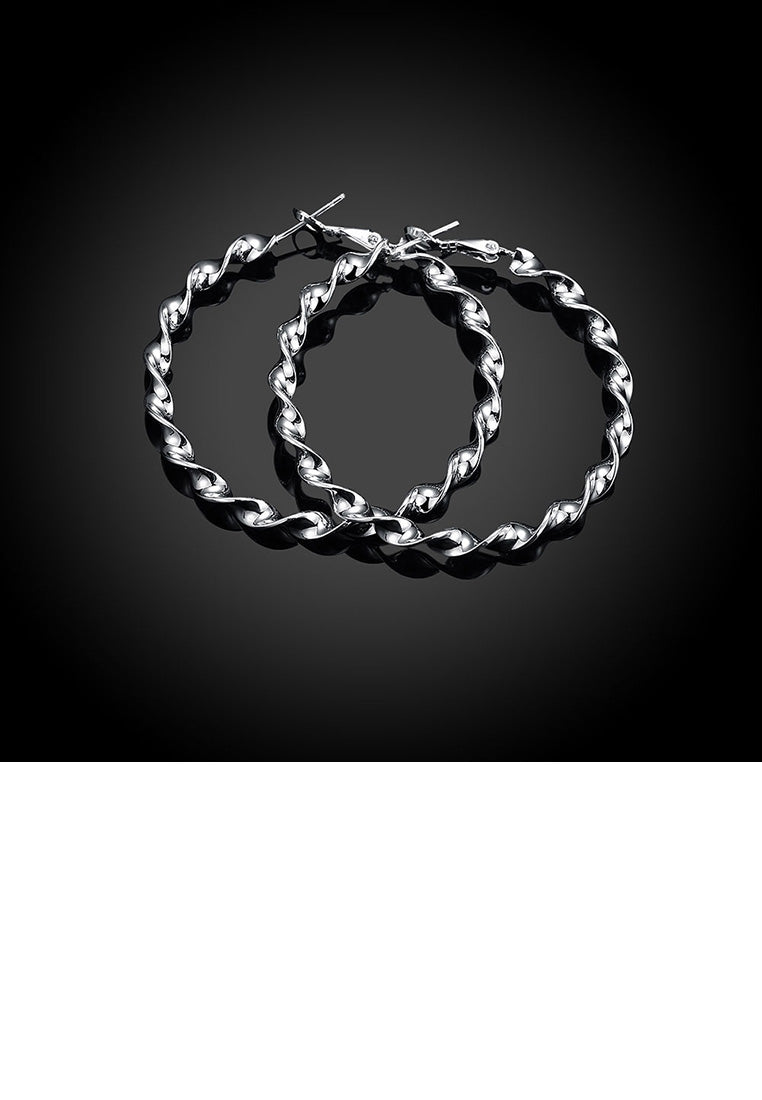 Simple and Fashion Round Twist Earrings