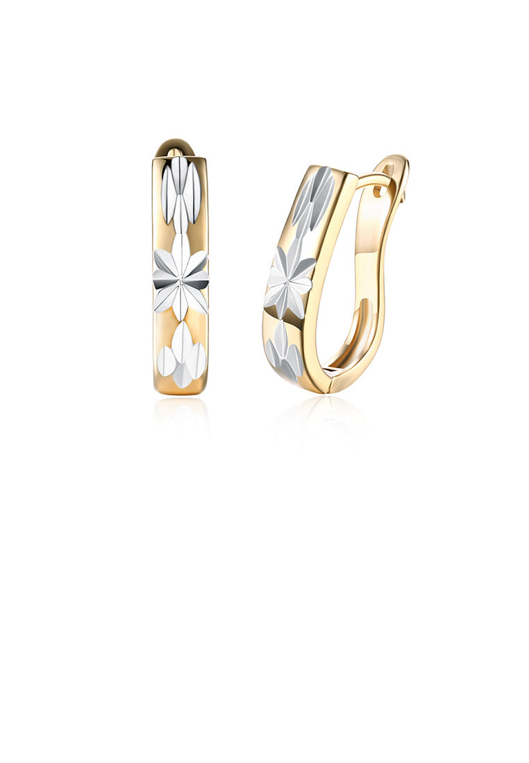 Fashion Simple Plated Champagne Gold Pattern Earrings