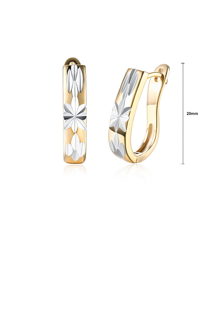 Fashion Simple Plated Champagne Gold Pattern Earrings