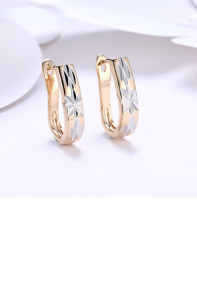 Fashion Simple Plated Champagne Gold Pattern Earrings