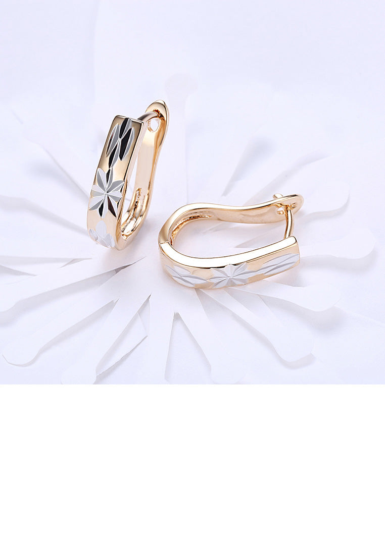 Fashion Simple Plated Champagne Gold Pattern Earrings