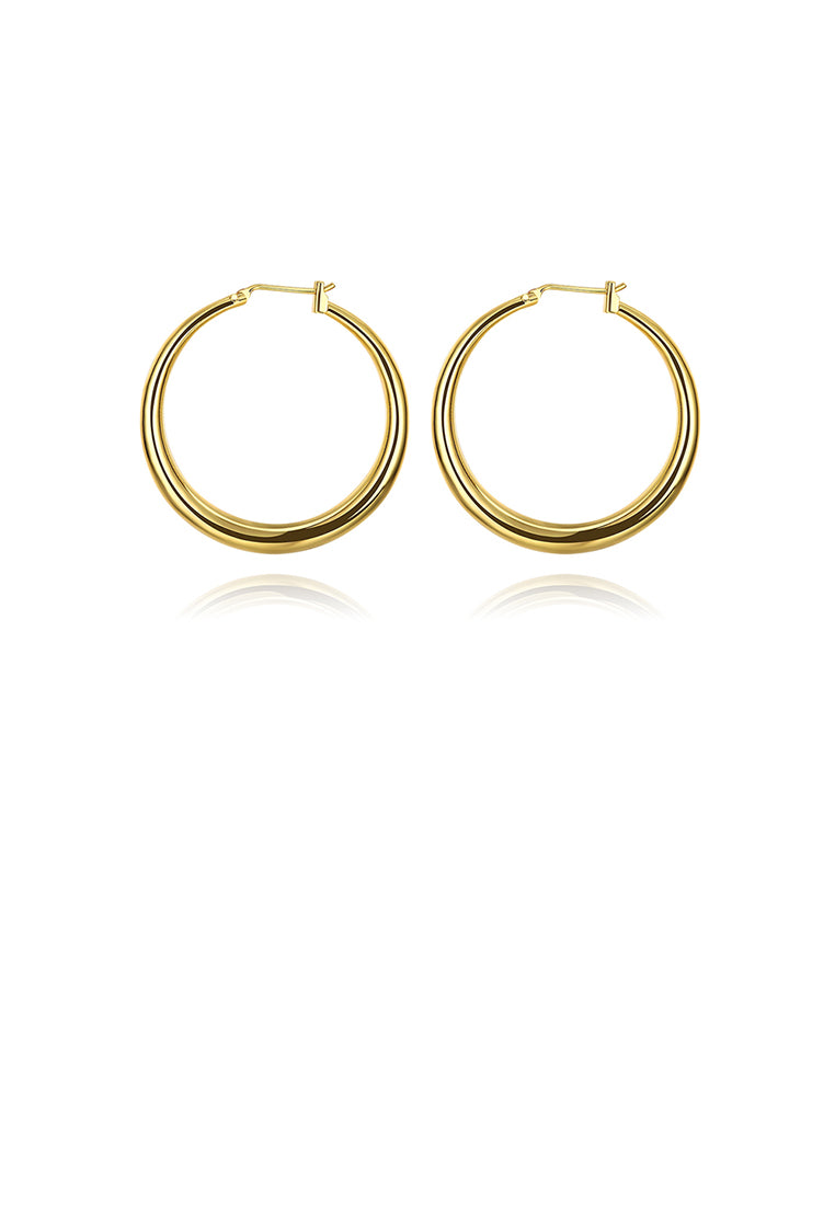 Popular Plated Gold Round Earrings