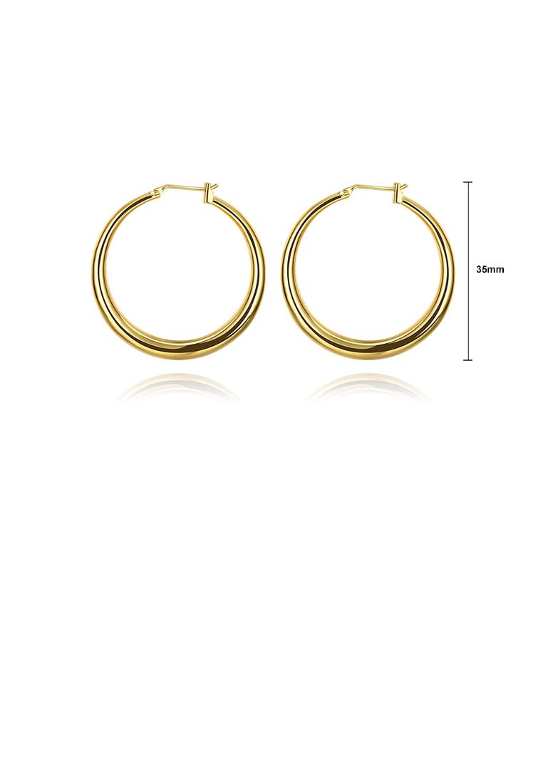 Popular Plated Gold Round Earrings