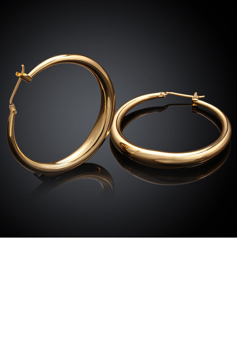 Popular Plated Gold Round Earrings