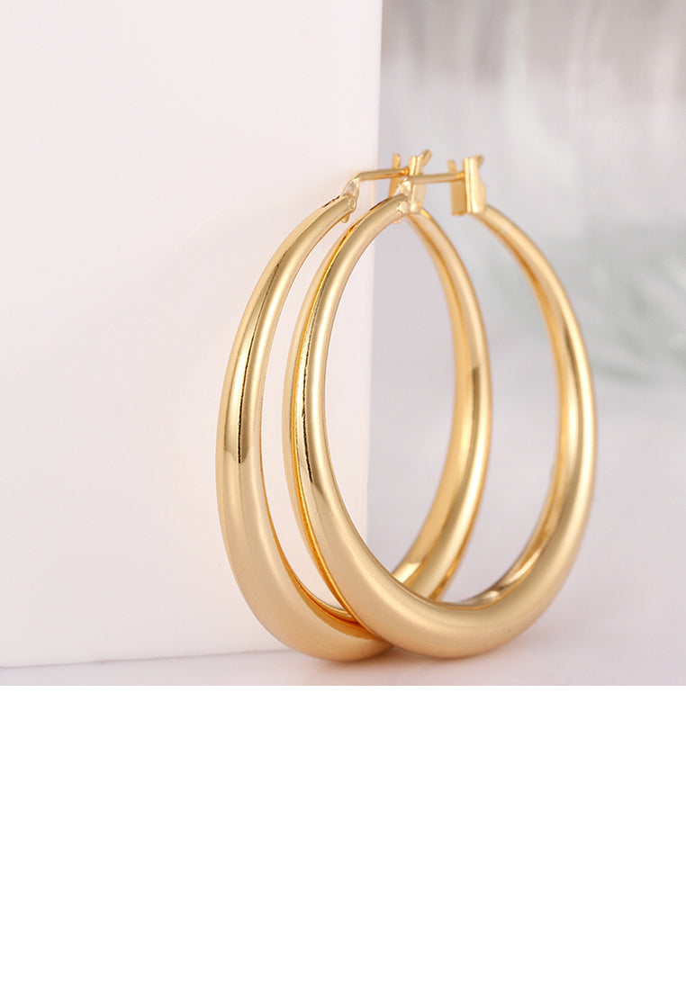 Popular Plated Gold Round Earrings