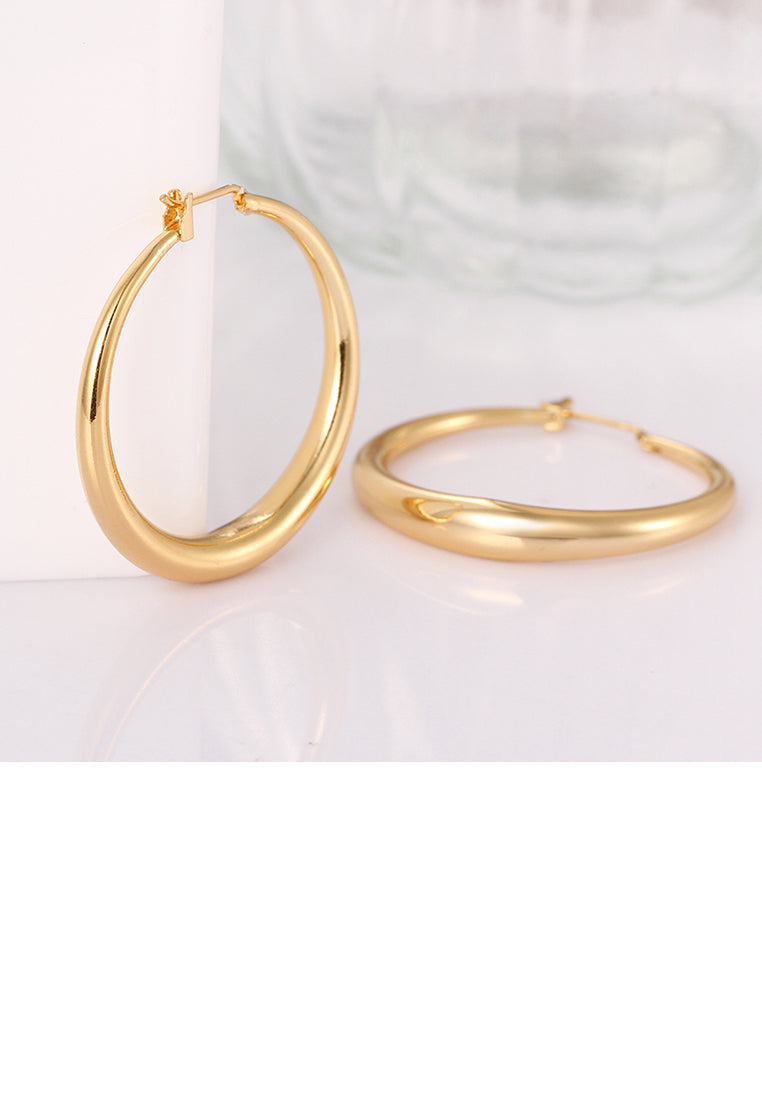 Popular Plated Gold Round Earrings