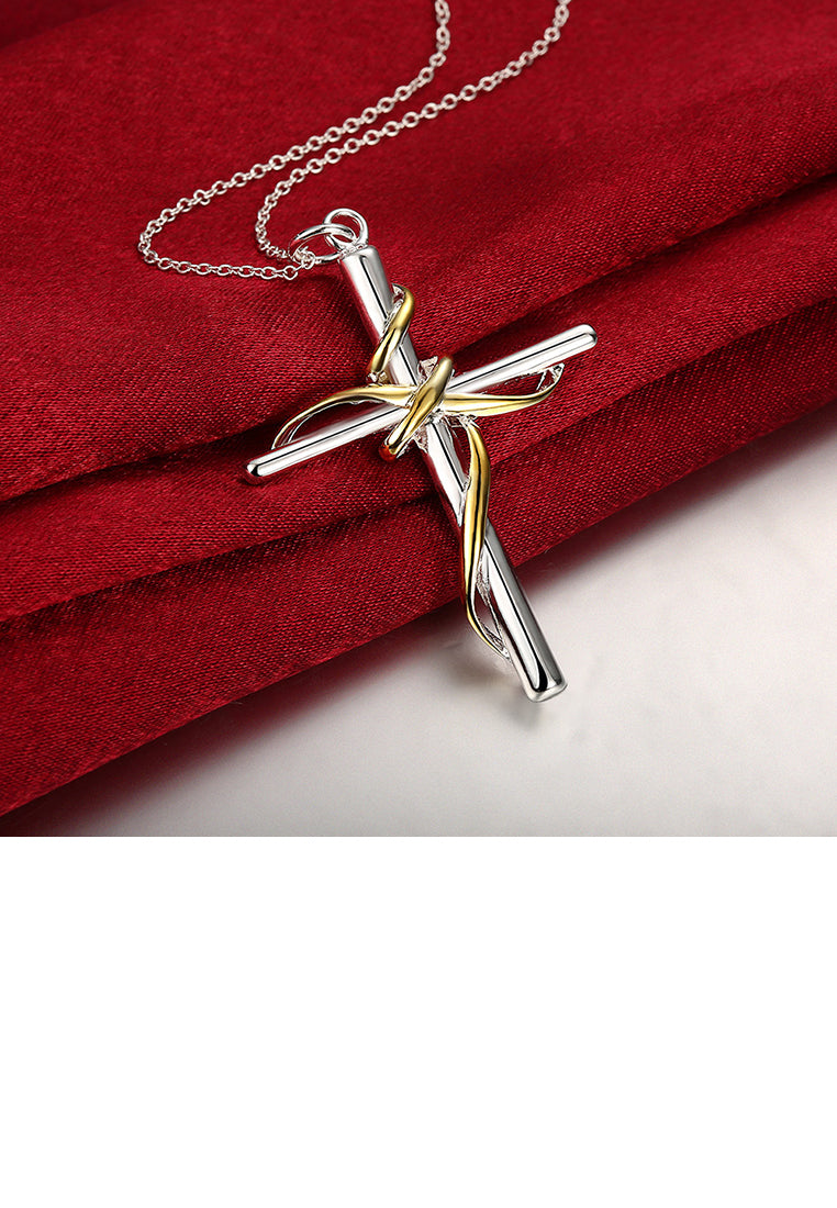 Simple Cross Pendant with Necklace