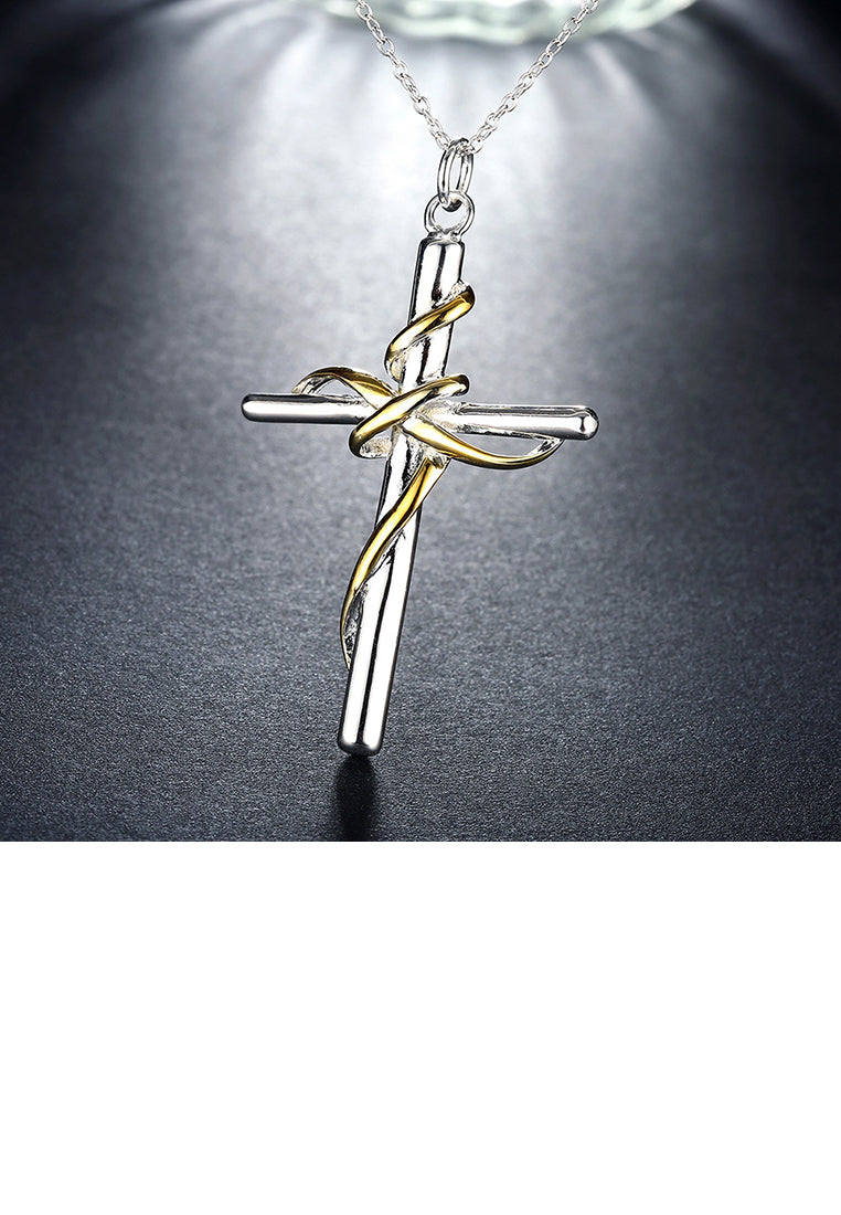 Simple Cross Pendant with Necklace