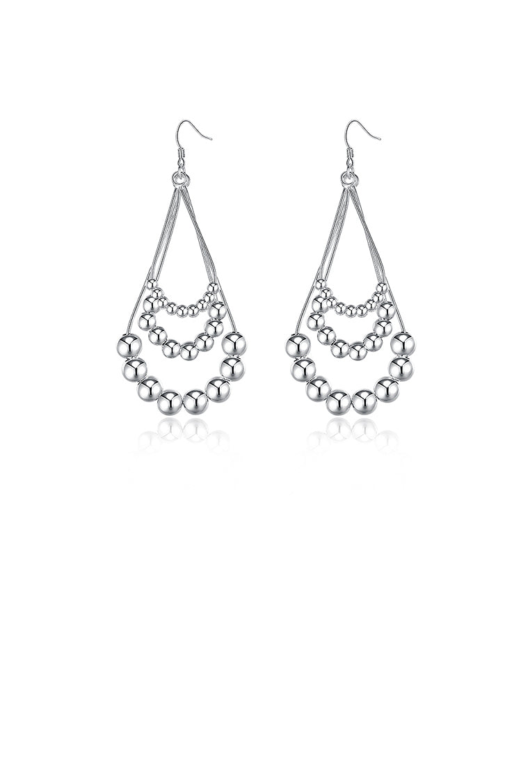 Fashion Three Tiered Beaded Earrings
