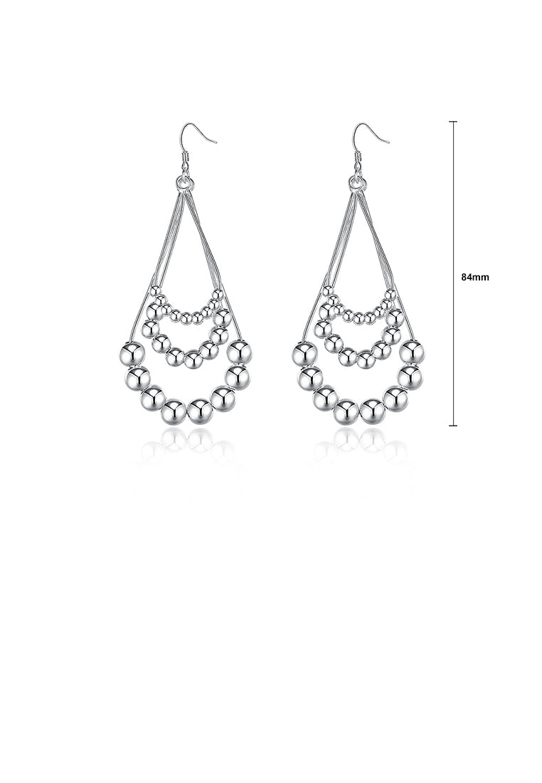 Fashion Three Tiered Beaded Earrings