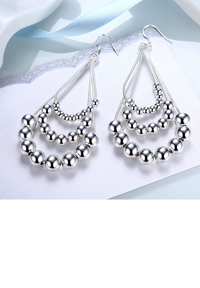 Fashion Three Tiered Beaded Earrings