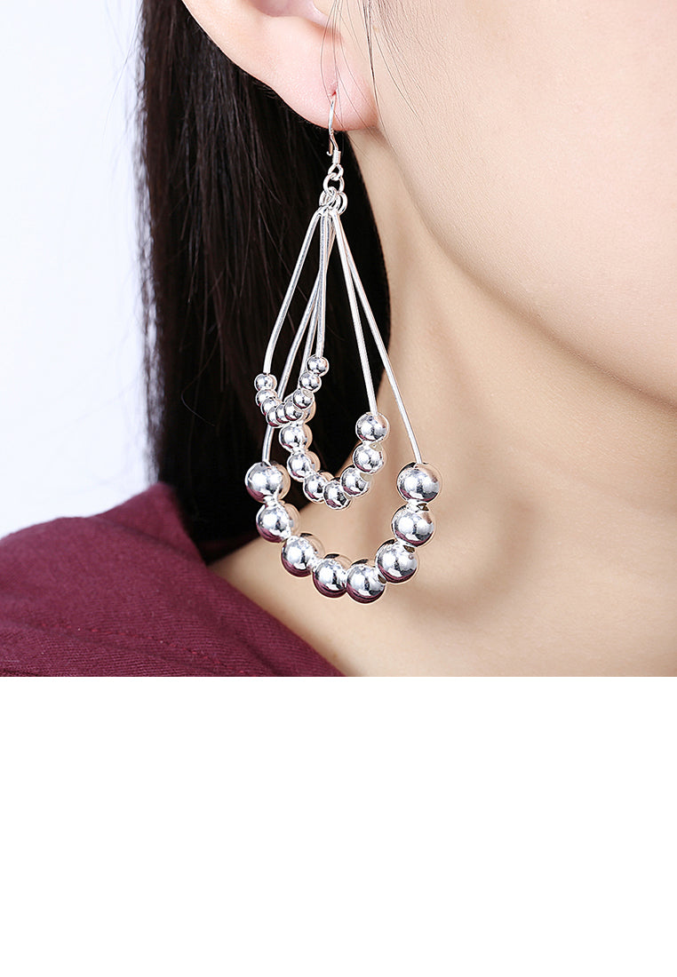 Fashion Three Tiered Beaded Earrings