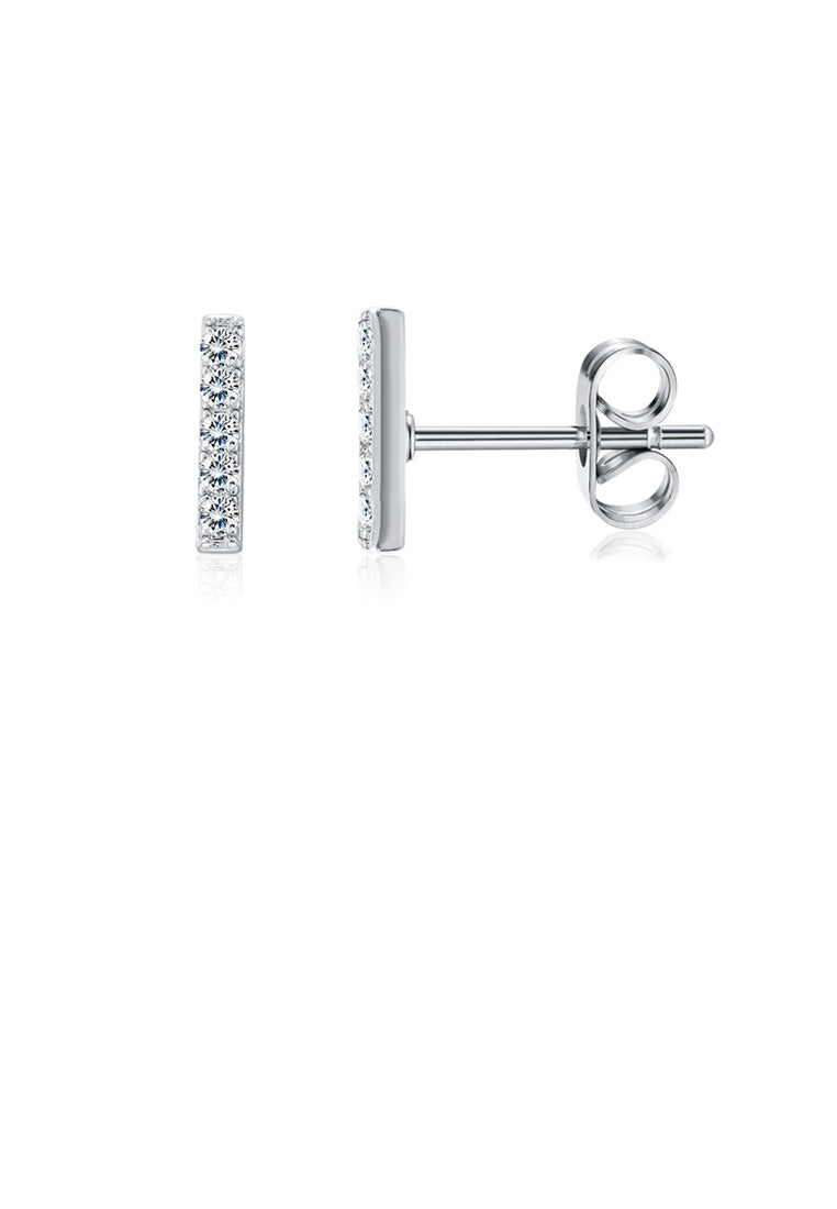 Simple Fashion Letter I Cubic Zircon Stud Earrings