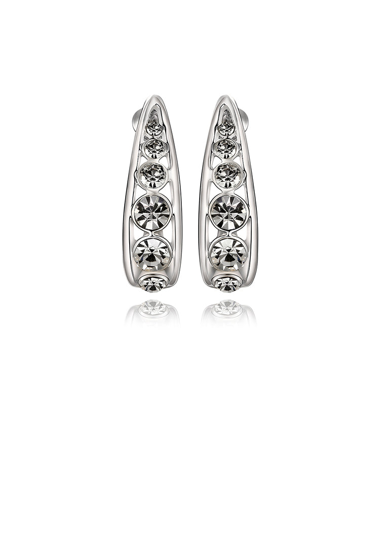 Elegant and Fashion Water Drop-shaped Earrings with Austrian Element Crystal