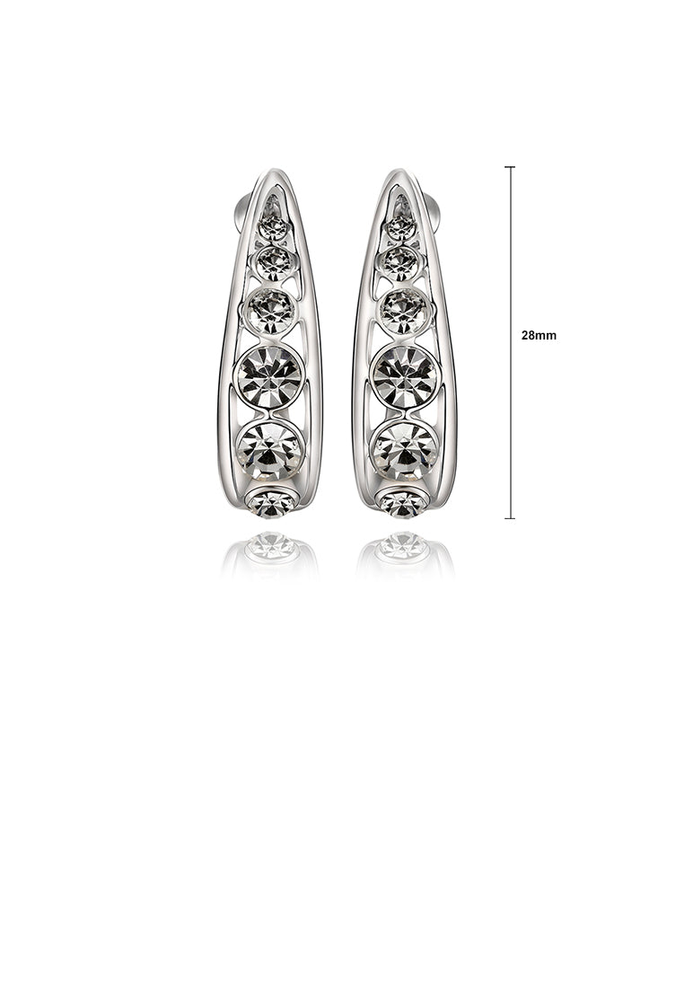 Elegant and Fashion Water Drop-shaped Earrings with Austrian Element Crystal