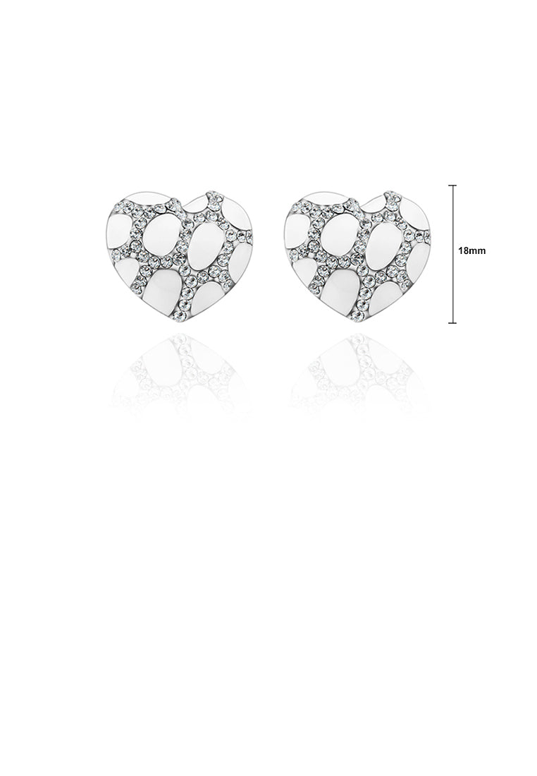 Elegant Fashion Heart Shape Austrian element Crystal Earrings
